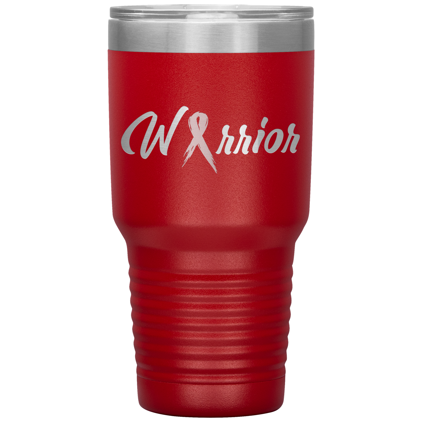 Breast Cancer Warrior Tumbler Red 30oz. Stainless Steel - Loyalty Vibes