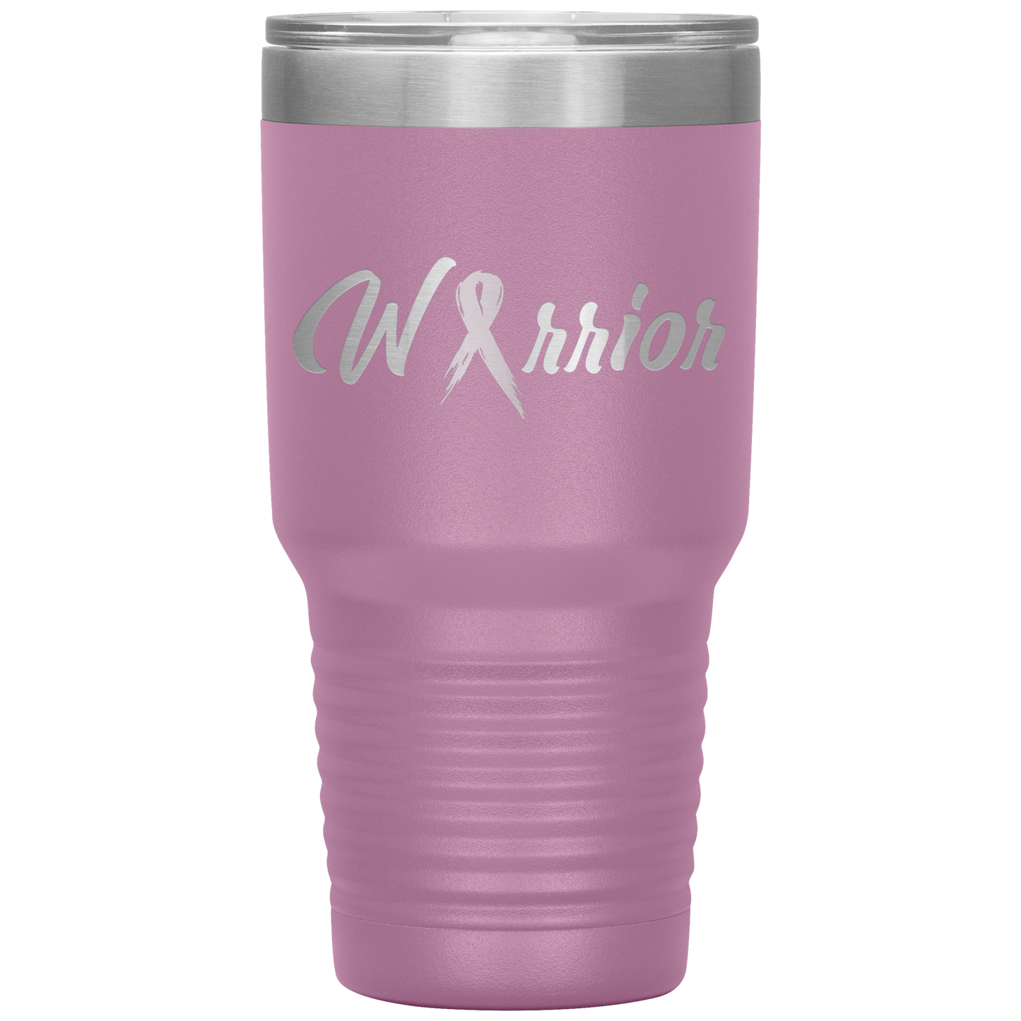 Breast Cancer Warrior Tumbler Light Purple 30oz. Stainless Steel - Loyalty Vibes