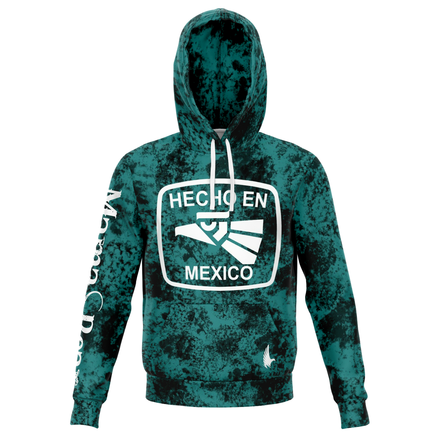 Loyalty Vibes Hecho En Mexico Hoodie - Mama Bear Caribbean Green
