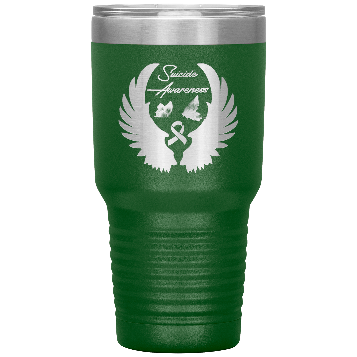 Loyalty Vibes Suicide Awareness Battle Tumbler Green