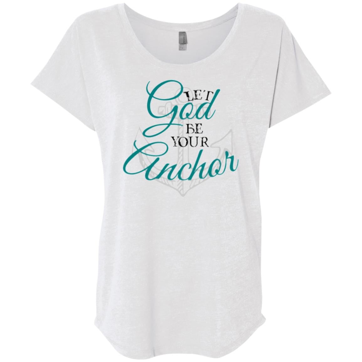 God's Anchor Flare Sleeve Shirt Heather White Loyalty Vibes