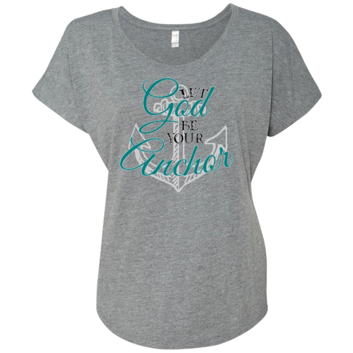 God's Anchor Flare Sleeve Shirt Premium Heather Loyalty Vibes