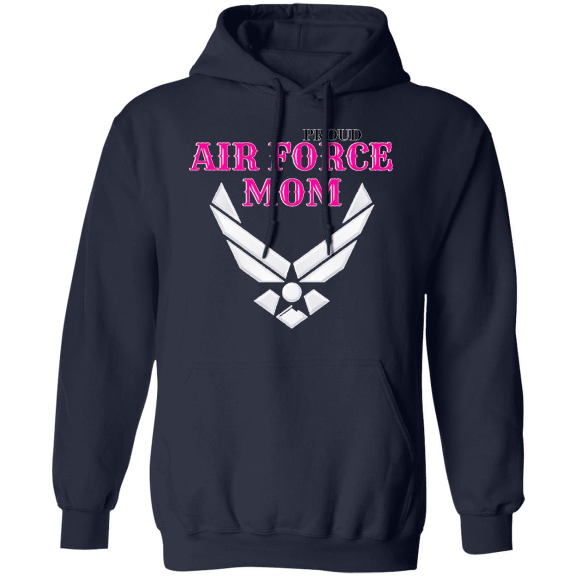 Loyalty Vibes Proud Air Force Mom Pullover Hoodie Navy