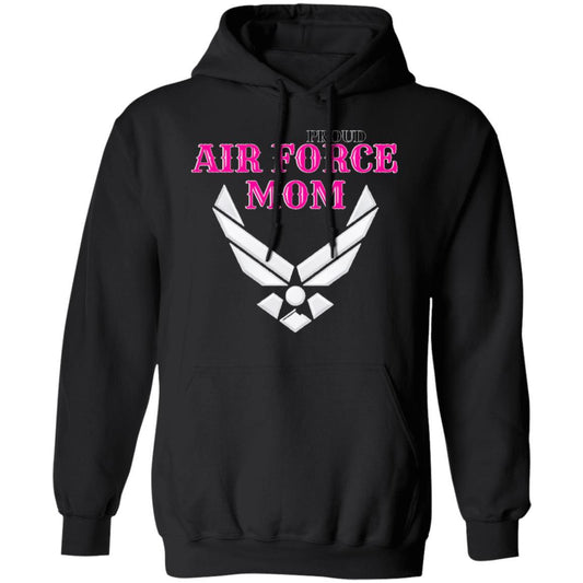 Proud Air Force Mom Pullover Hoodie Black Loyalty Vibes