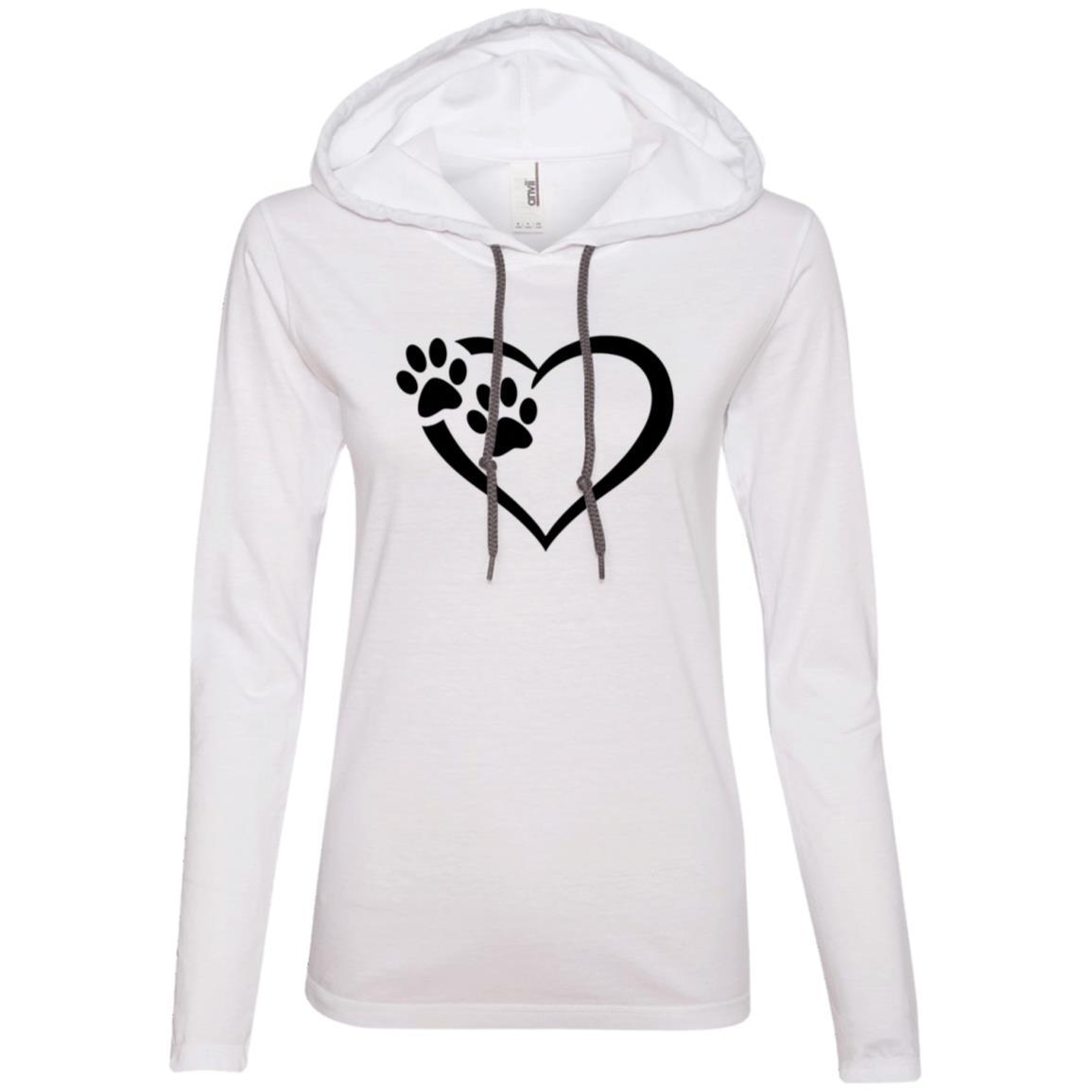 Paws Of Passion Slim Fit Hoodie White Dark Grey - Loyalty Vibes