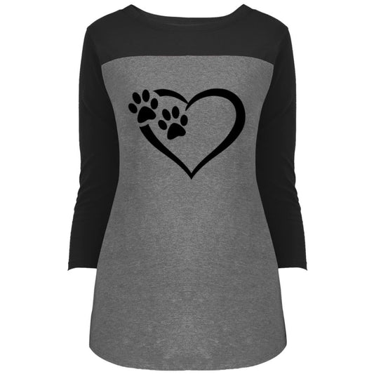 Juniors' Paws Of Passion T-Shirt Black Grey Frost Loyalty Vibes