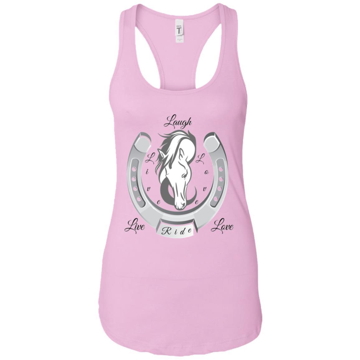 Live Laugh Love Ride Racerback Tank Top For Women Lilac Loyalty Vibes