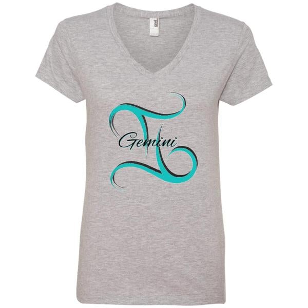 Gemini Zodiac T-Shirt - Streetwear Style Heather Grey Loyalty Vibes
