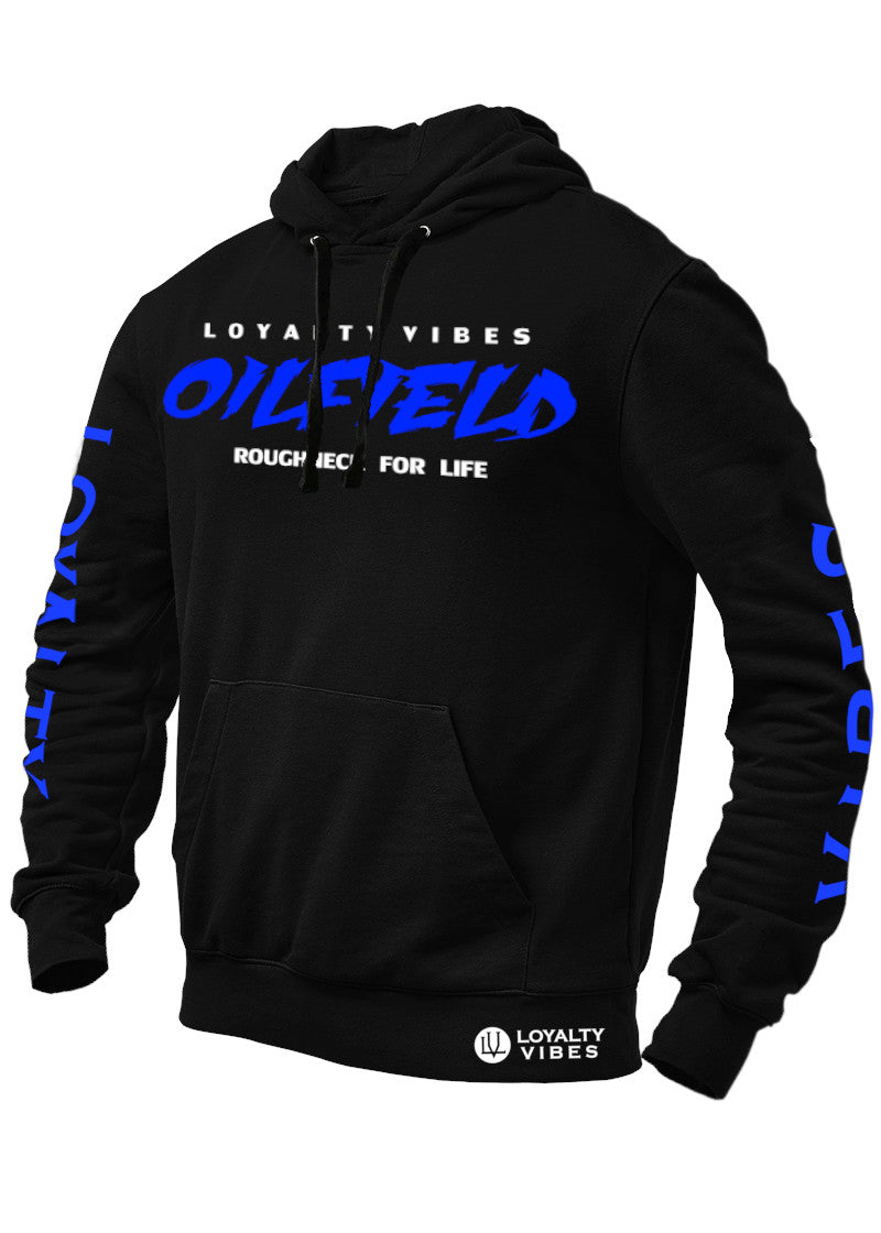 Loyalty Vibes Oilfield Roughneck Graphic Hoodie Black Blue Loyalty Vibes