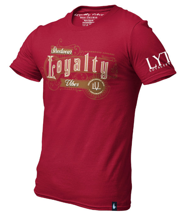 Loyalty Vibes Riders Graphic T-Shirt Burgundy