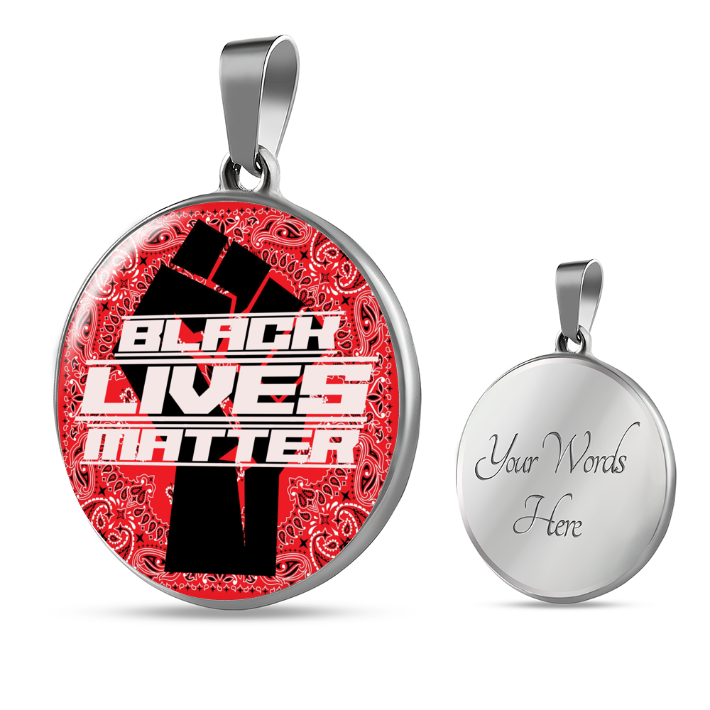 Loyalty Vibes Take A Stand BLM Necklace Luxury Necklace (Silver) Yes