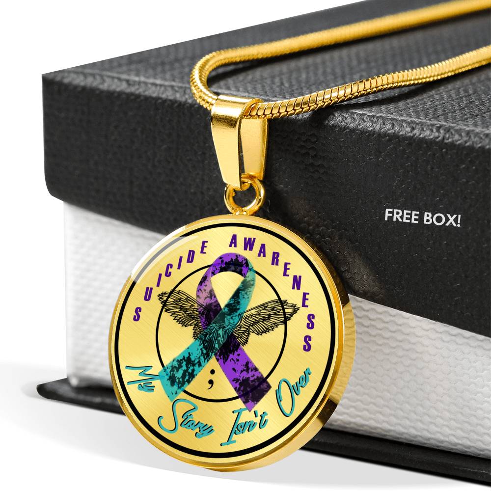 My Story Suicide Awareness Necklace Luxury Necklace (Gold) Yes Loyalty Vibes