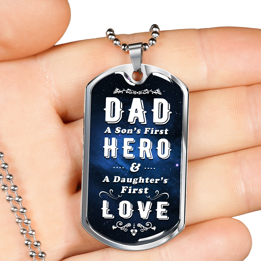 Loyalty Vibes A Dad's First Dog Tag Necklace