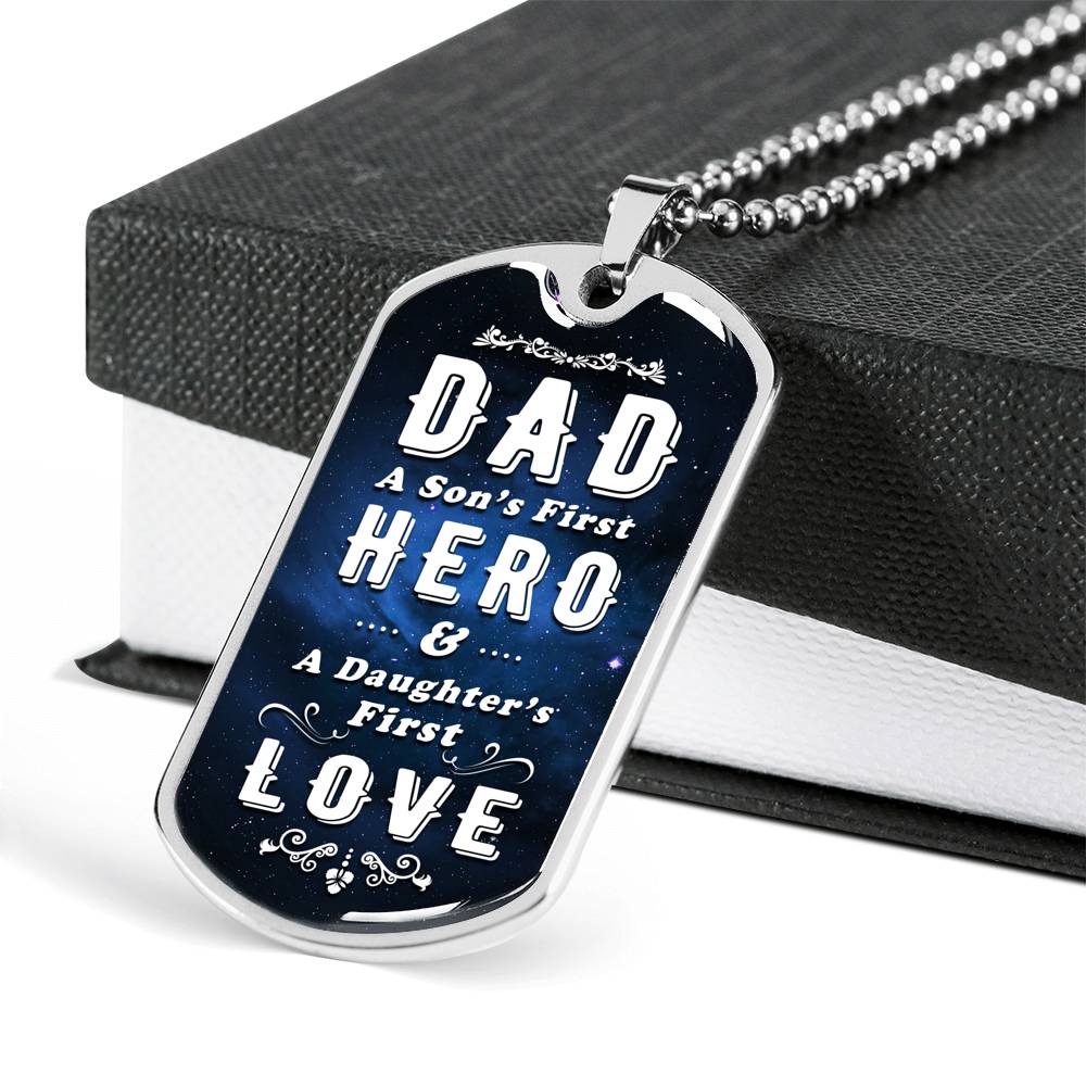 Loyalty Vibes A Dad's First Dog Tag Necklace