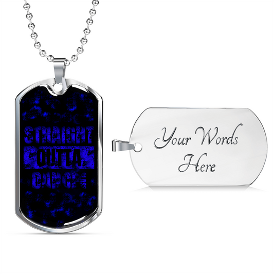Dance Swag Dog Tag Necklace Military Chain (Silver) Yes Loyalty Vibes