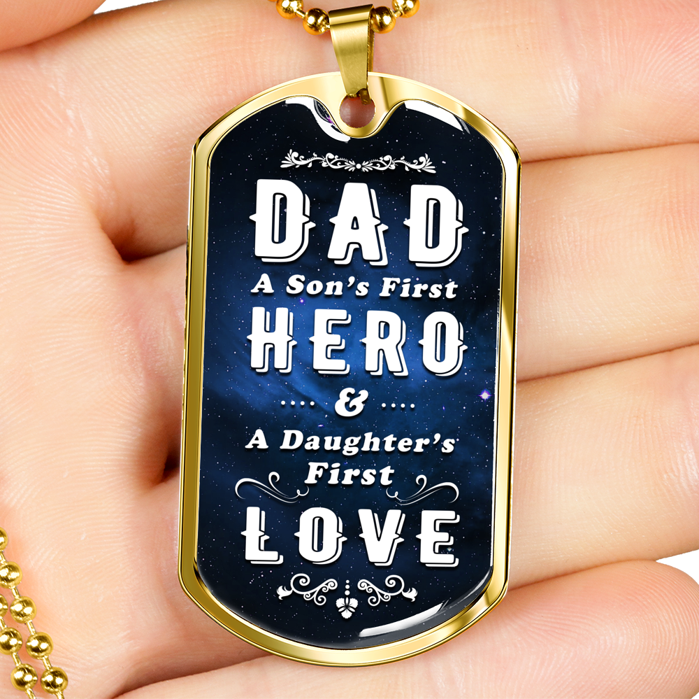 Loyalty Vibes A Dad's First Dog Tag Necklace