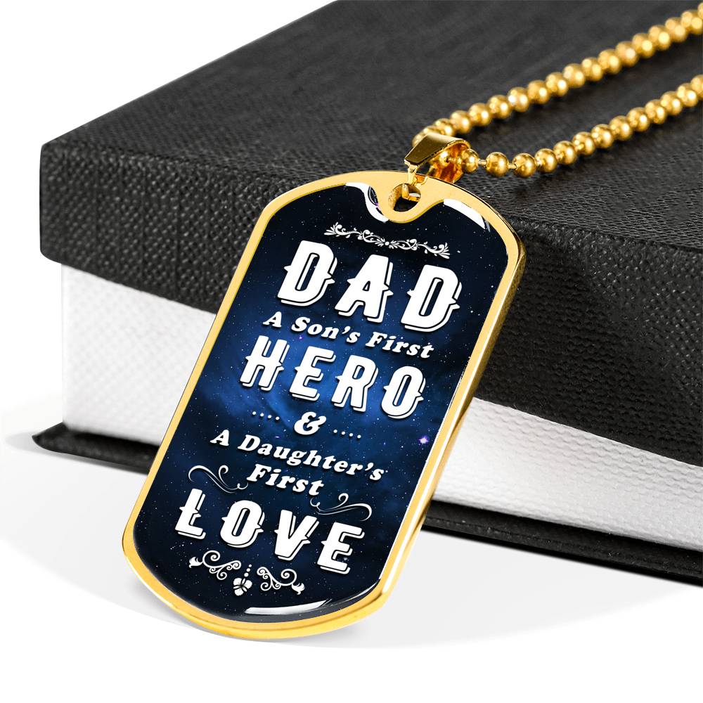Loyalty Vibes A Dad's First Dog Tag Necklace