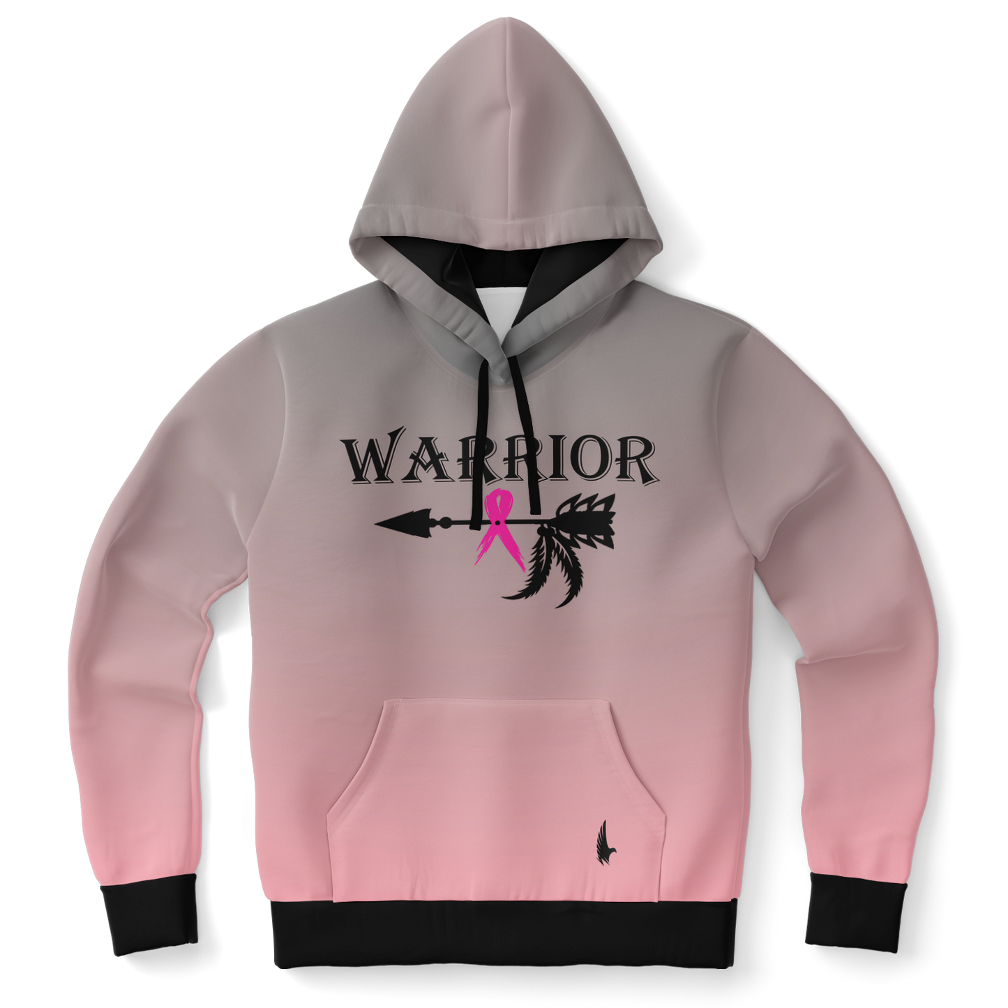 Breast Cancer Awareness Warrior Hoodie Black - Loyalty Vibes