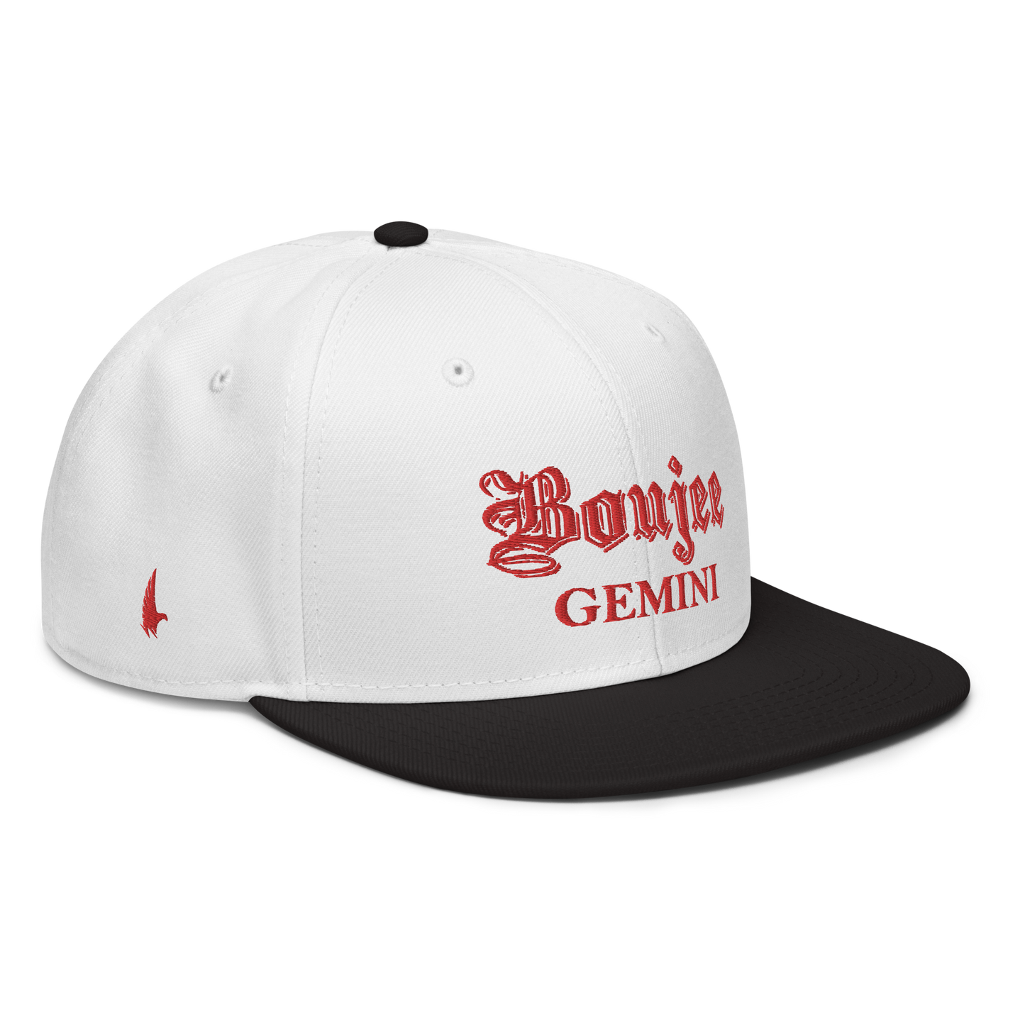 Loyalty Vibes Boujee Gemini Snapback Hat White Red Black OS Loyalty Vibes