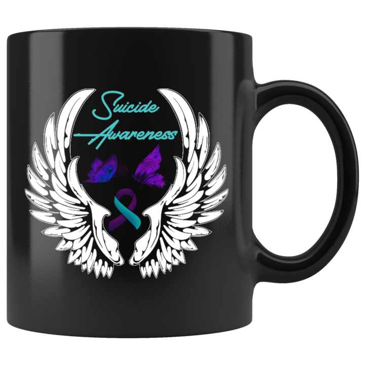 Loyalty Vibes Suicide Awareness Battle Mug Black 11oz Mug