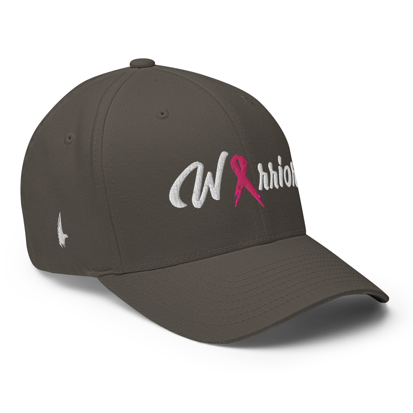 Loyalty Vibes Breast Cancer Warrior Fitted Hat Charcoal Grey Loyalty Vibes