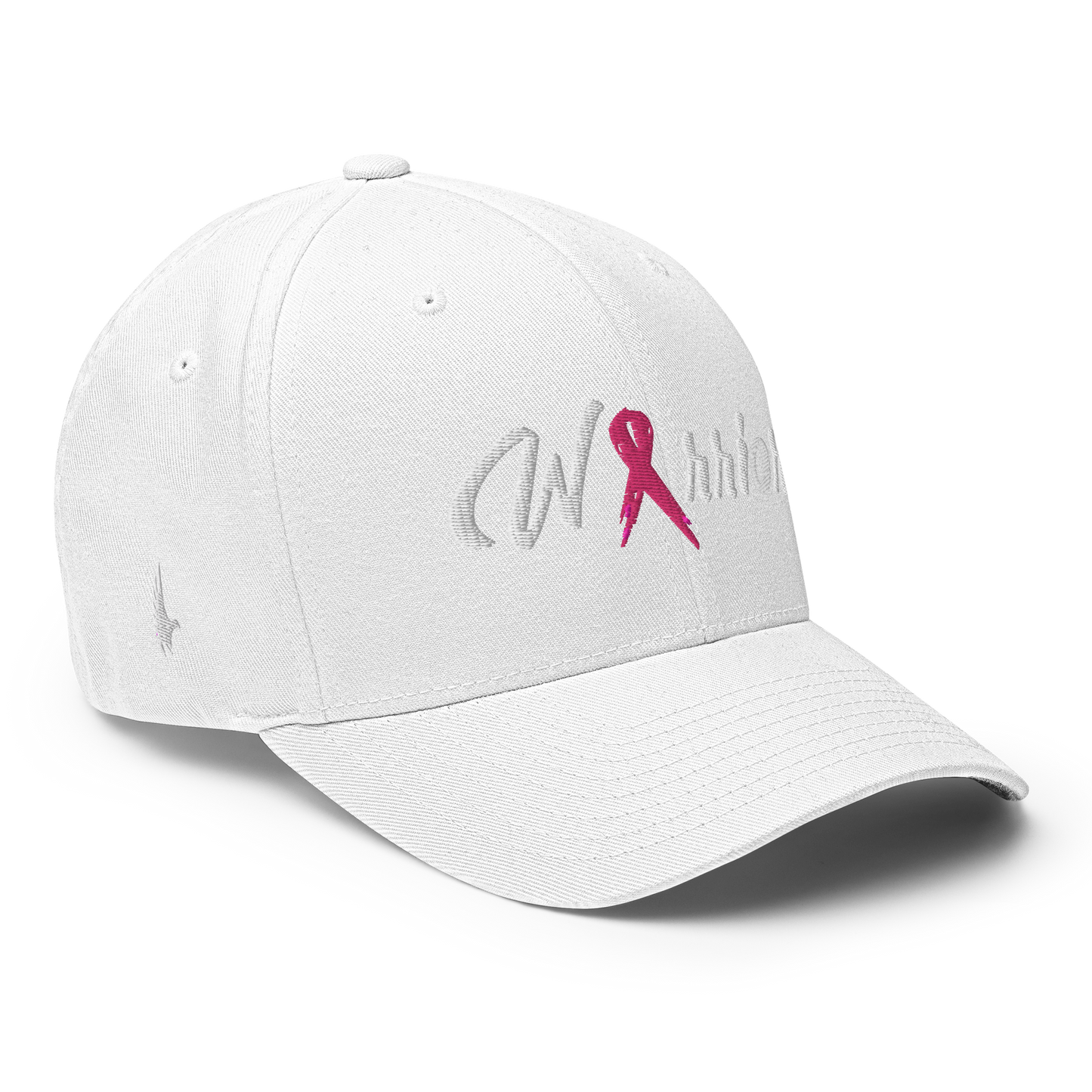 Loyalty Vibes Breast Cancer Warrior Fitted Hat White Stealth Loyalty Vibes