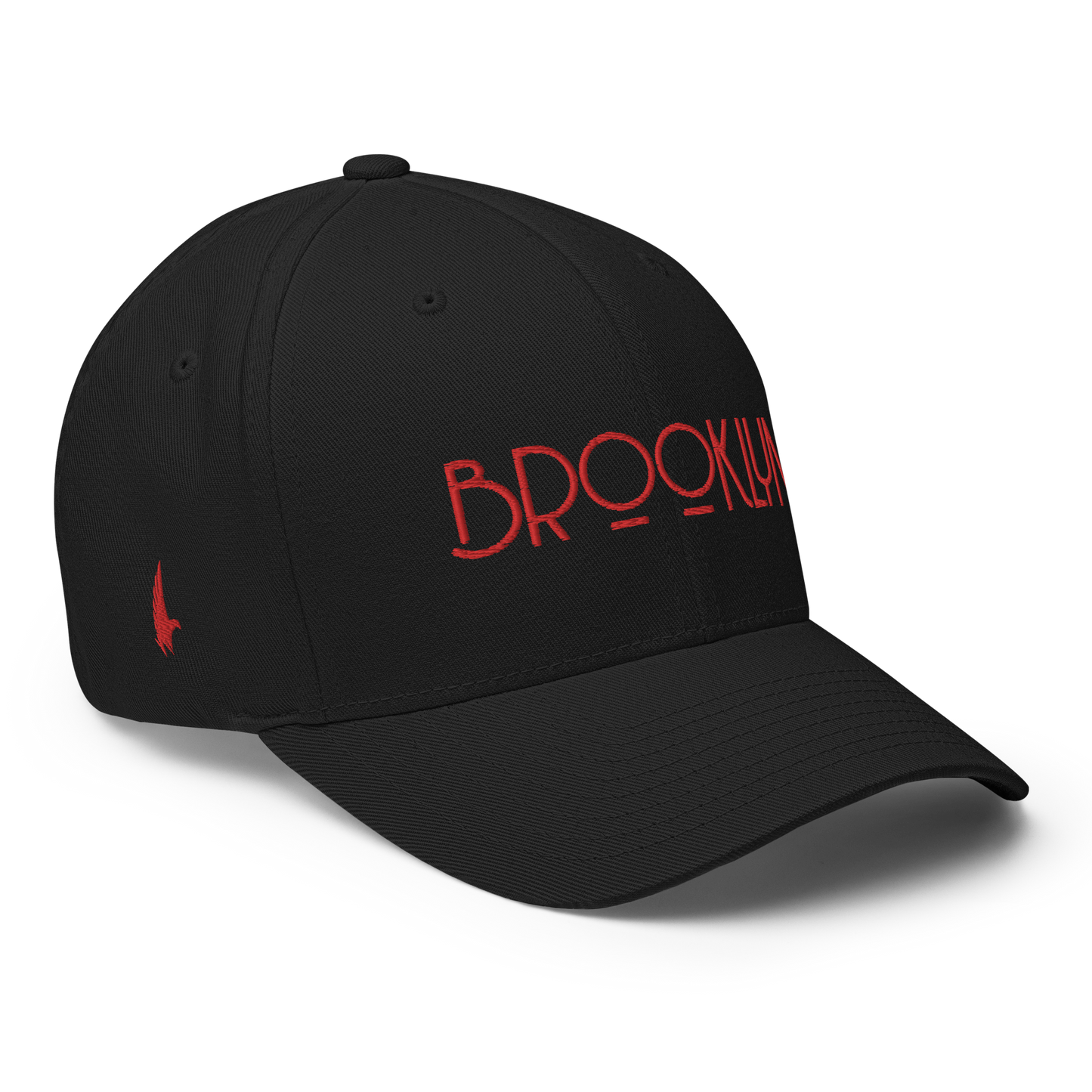 Loyalty Vibes Brooklyn Fitted Hat Black Red Loyalty Vibes