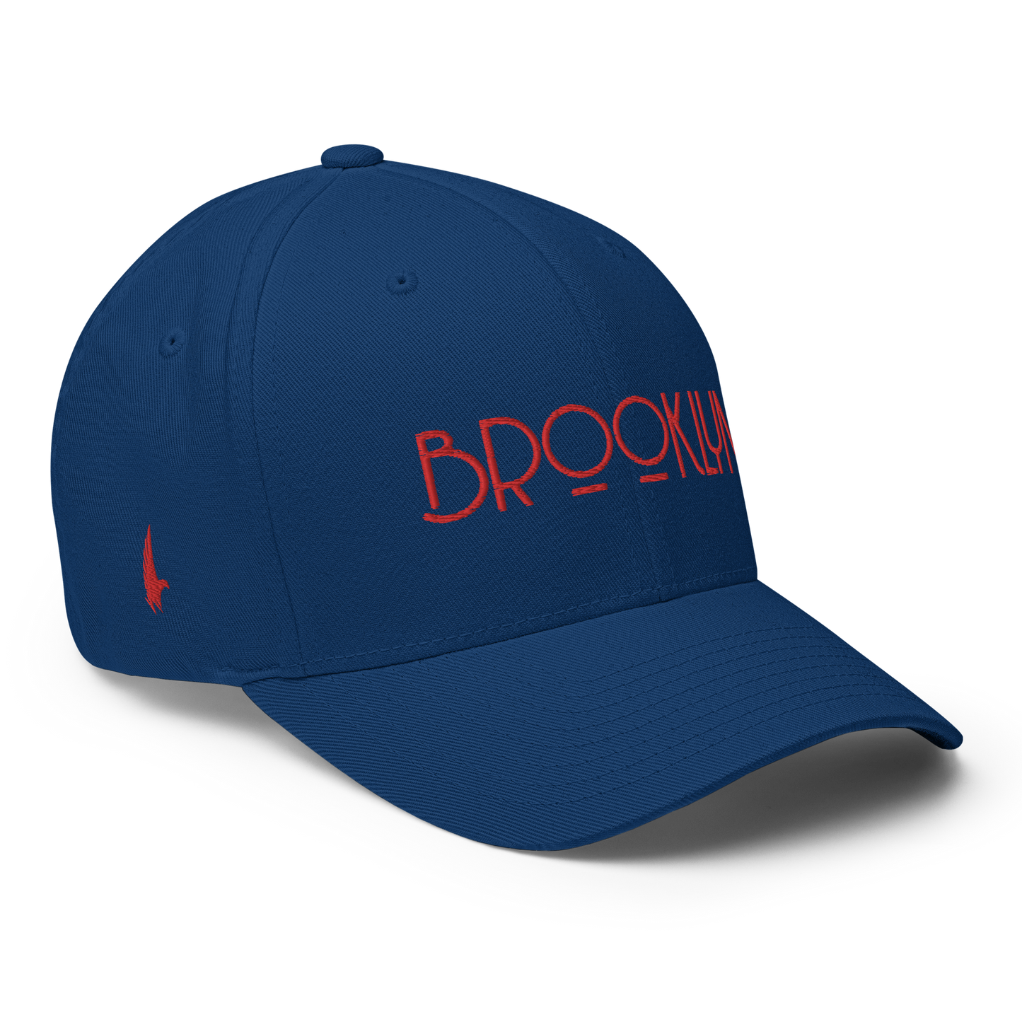 Loyalty Vibes Brooklyn Fitted Hat Blue Red Loyalty Vibes