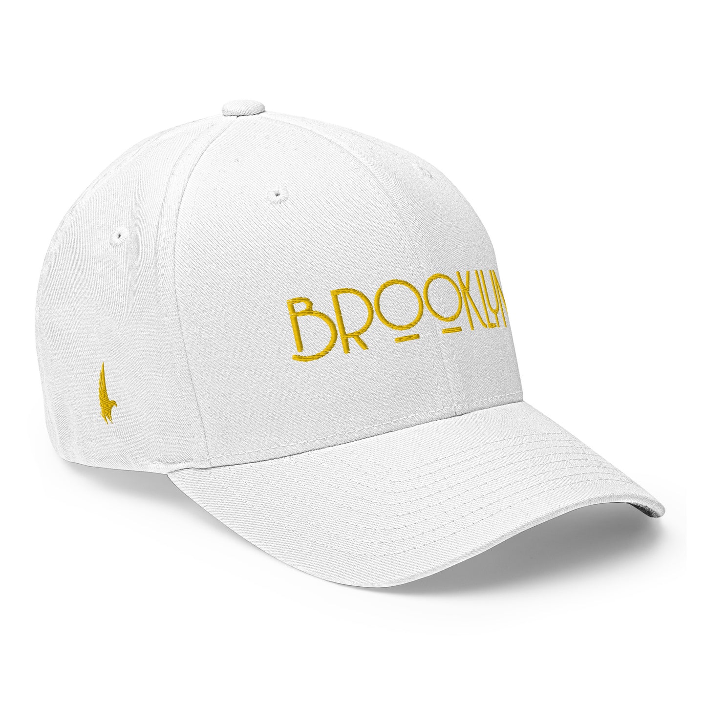 Loyalty Vibes Brooklyn Fitted Hat White Gold Loyalty Vibes