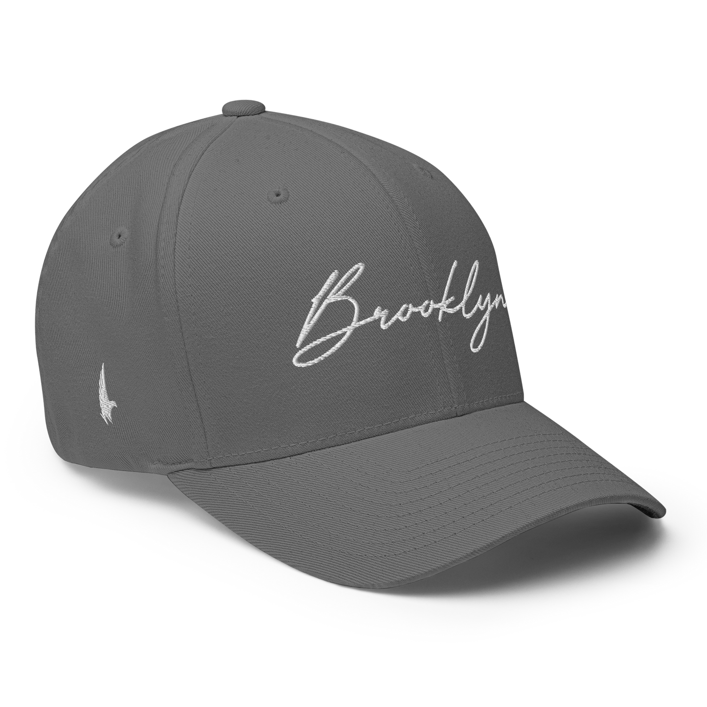 Loyalty Vibes Brooklyn Signature Series Fitted Hat Grey White Loyalty Vibes