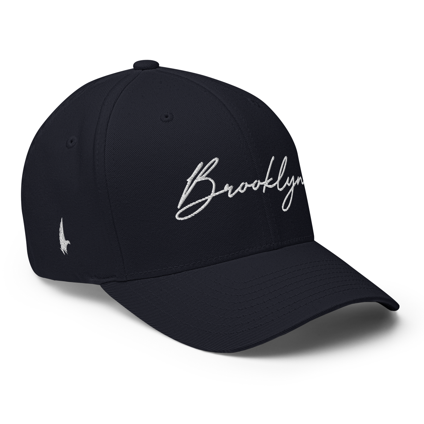 Loyalty Vibes Brooklyn Signature Series Fitted Hat Navy Blue White Loyalty Vibes