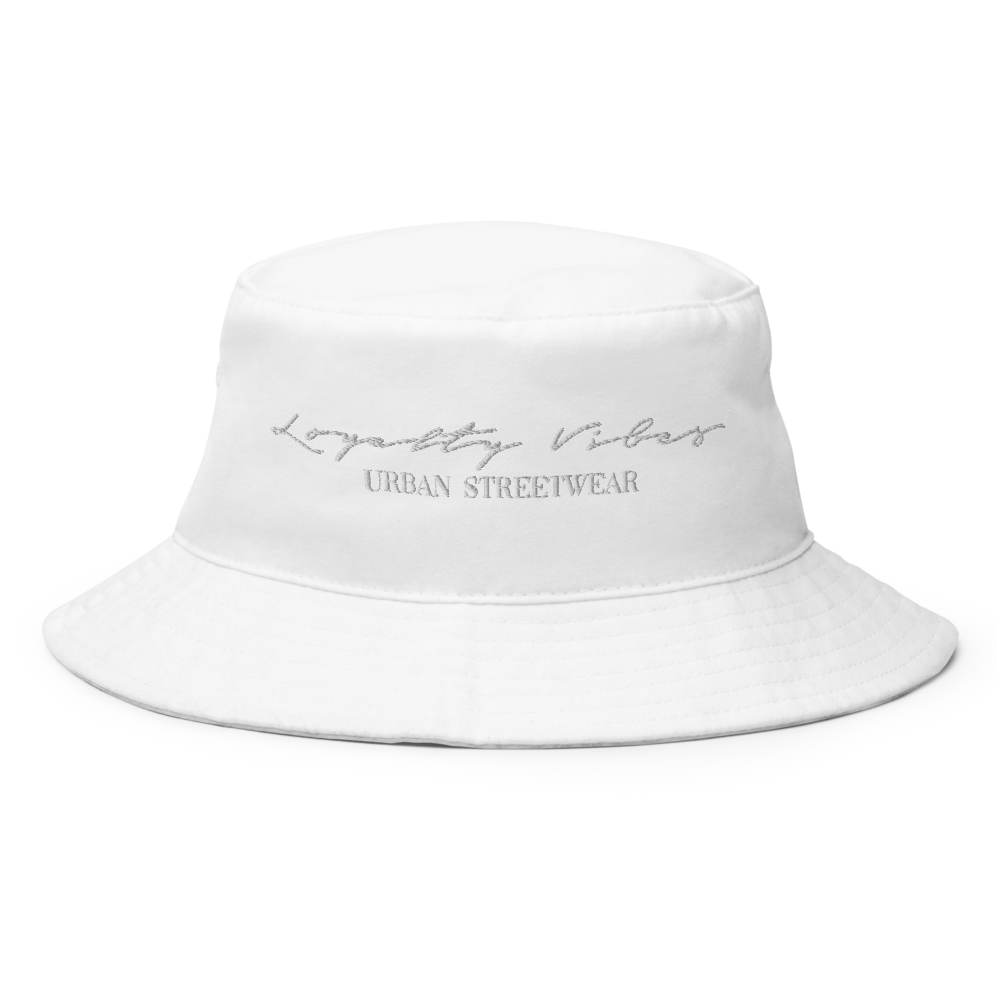 Loyalty Vibes Loyalty Vibes Classic Logo Bucket Hat White