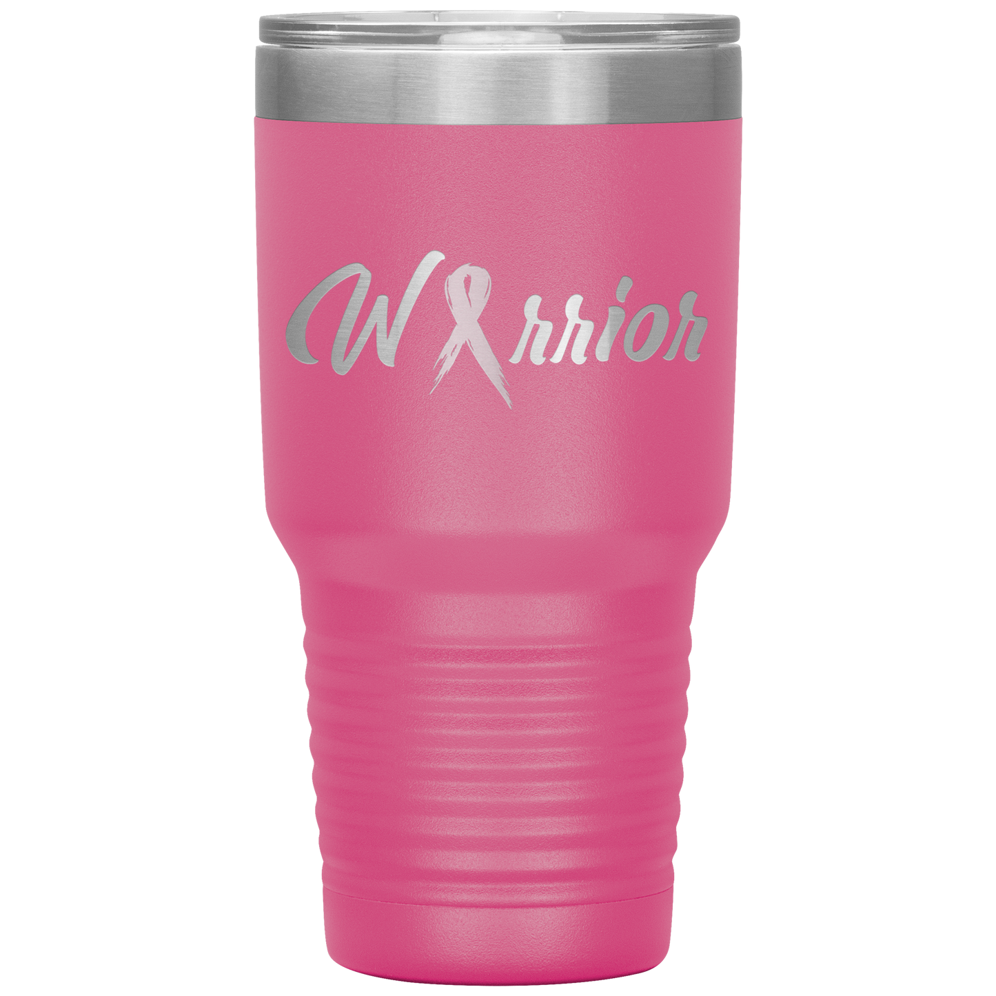 Breast Cancer Warrior Tumbler Pink 30oz. Stainless Steel - Loyalty Vibes