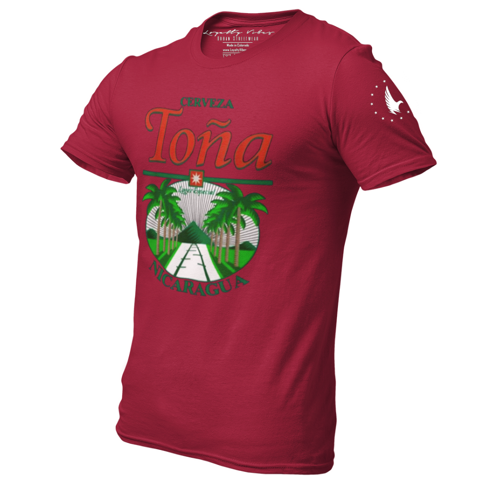 Loyalty Vibes Cerveza Nicaragua T-Shirt Maroon Loyalty Vibes