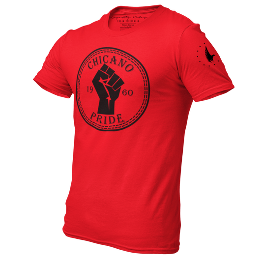 Loyalty Vibes Chicano Pride Graphic Tee Red Black Loyalty Vibes
