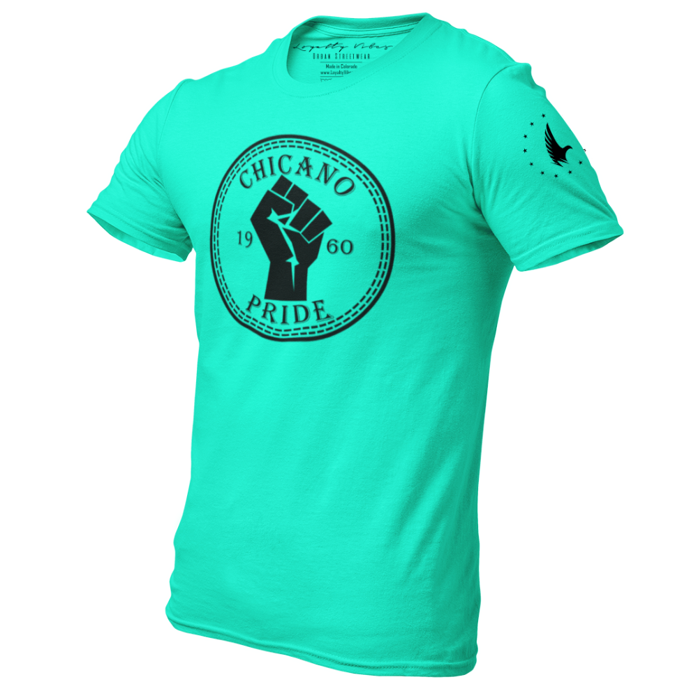 Loyalty Vibes Chicano Pride Graphic Tee Teal Loyalty Vibes