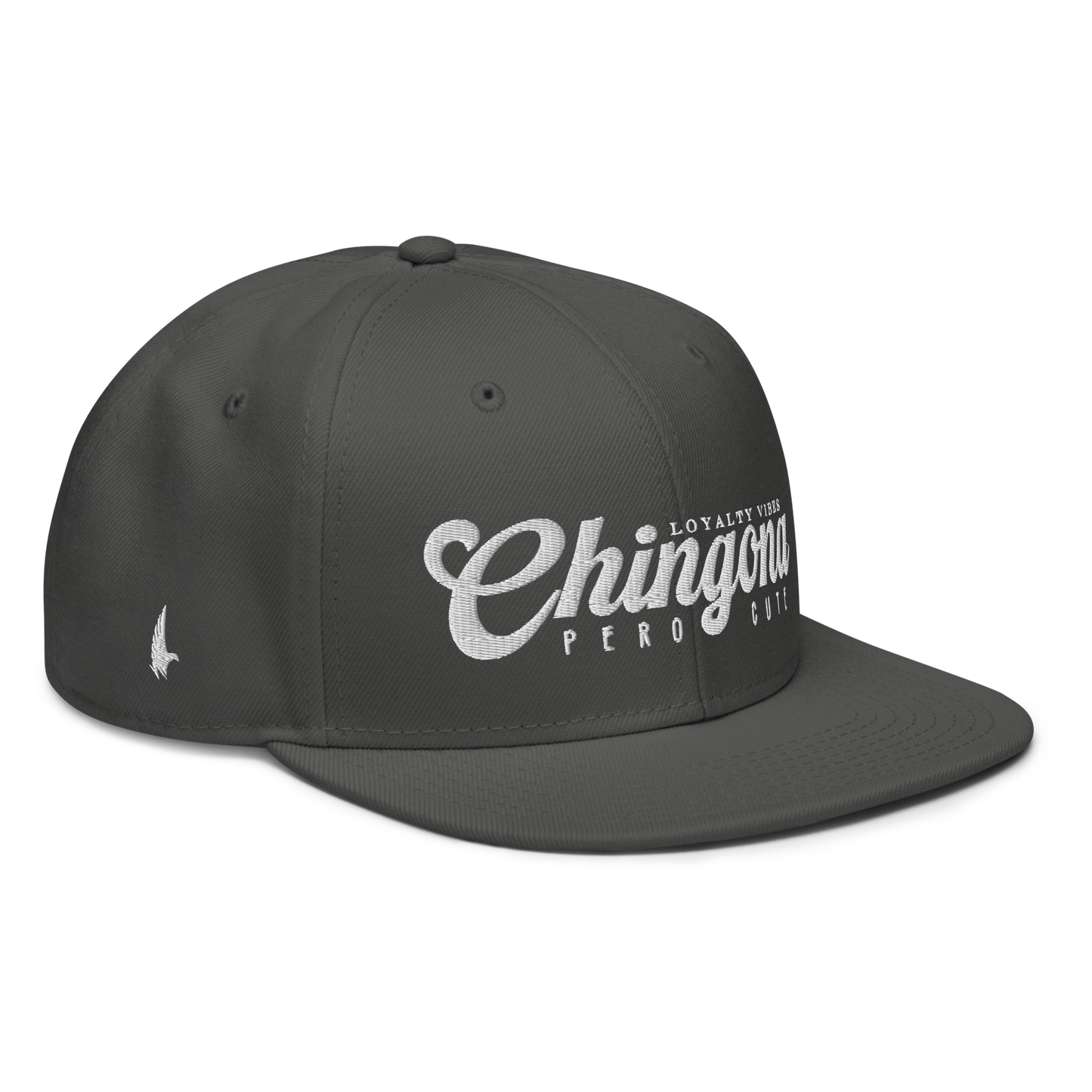 Loyalty Vibes Chingona Pero Cute Snapback Hat Charcoal Grey OS Loyalty Vibes