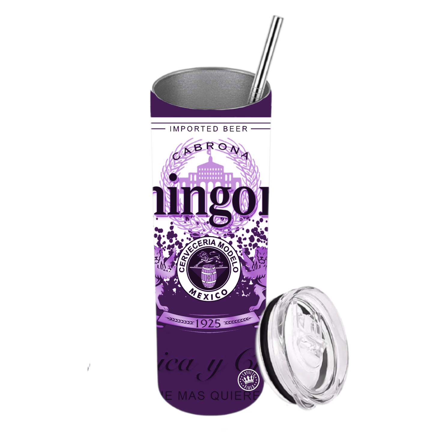 Chingona Tumbler Purple Passion Loyalty Vibes