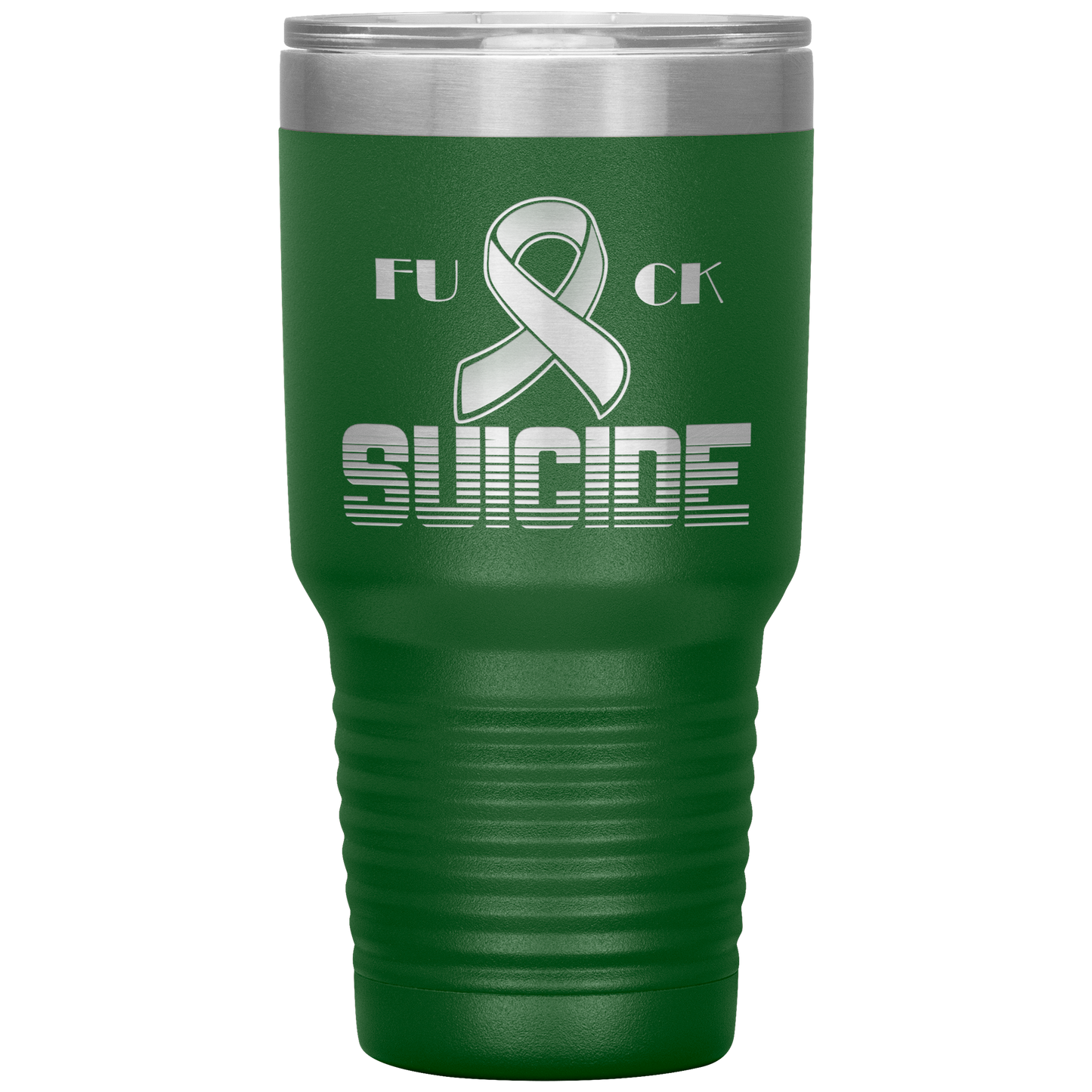 Fk Suicide Tumbler Green 30 oz. - Loyalty Vibes