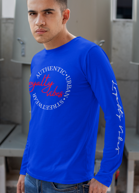 Classic Graphic Logo Long Sleeve Blue Loyalty Vibes
