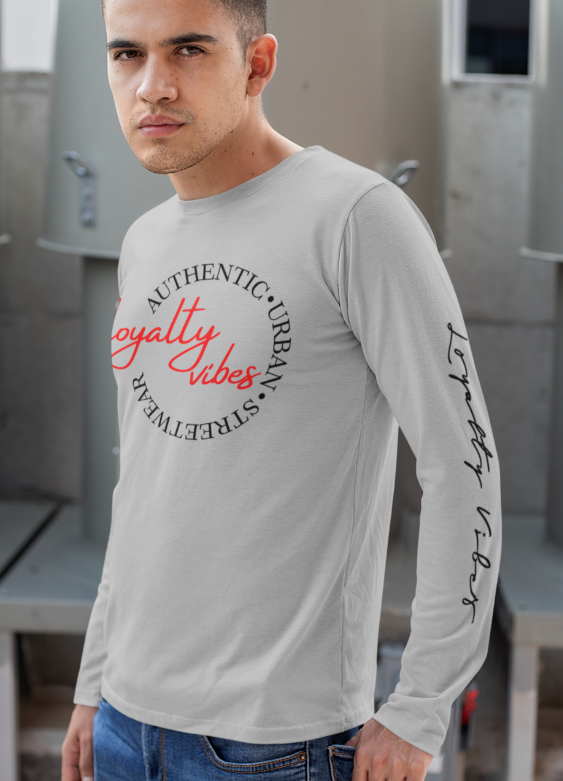 Classic Graphic Logo Long Sleeve Gray Loyalty Vibes