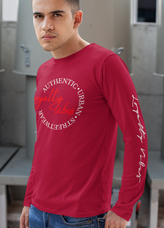 Classic Graphic Logo Long Sleeve Maroon Loyalty Vibes