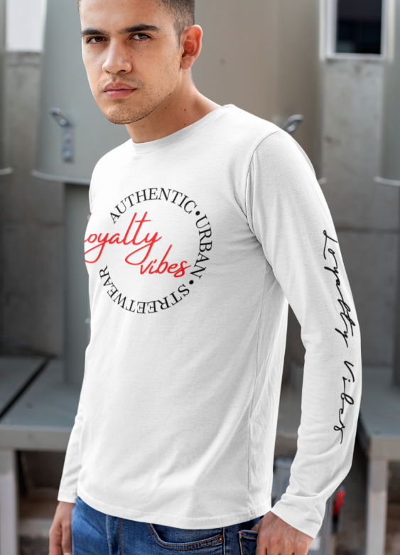 Classic Graphic Logo Long Sleeve White Loyalty Vibes