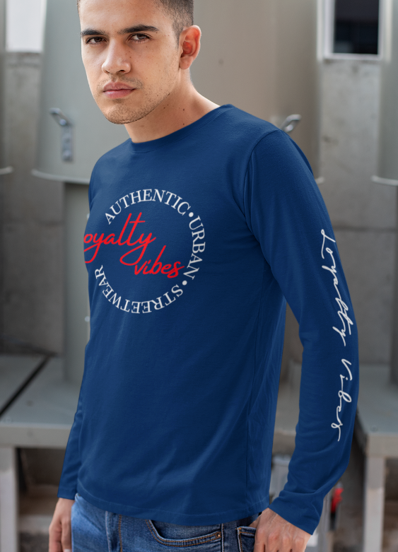 Classic Graphic Logo Long Sleeve Navy Loyalty Vibes