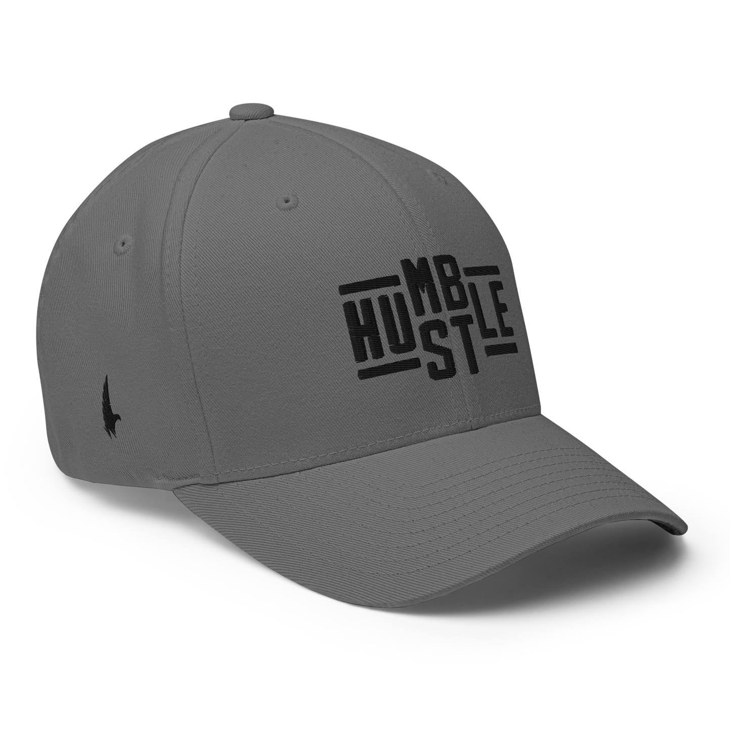 Classic Humble Hustle Fitted Hat Gray/Black Fitted Loyalty Vibes