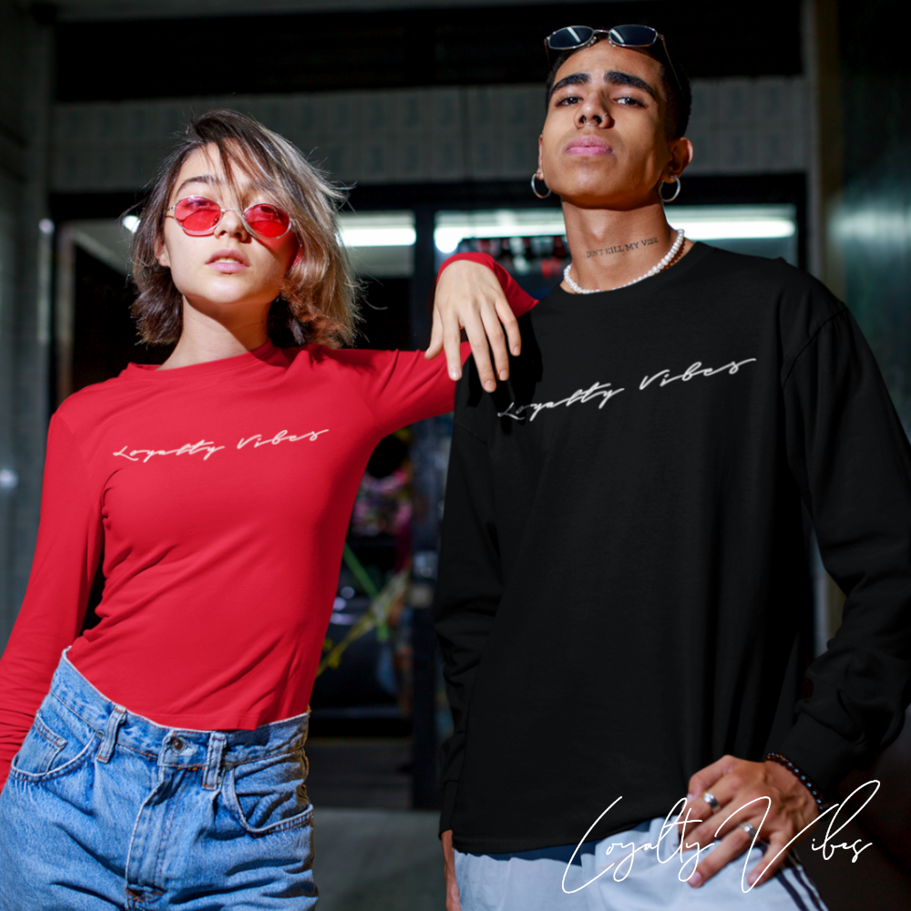 Classic Logo Long Sleeve Black Loyalty Vibes