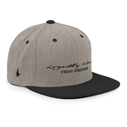 Loyalty Vibes Snapback Hat Heather Black Loyalty Vibes