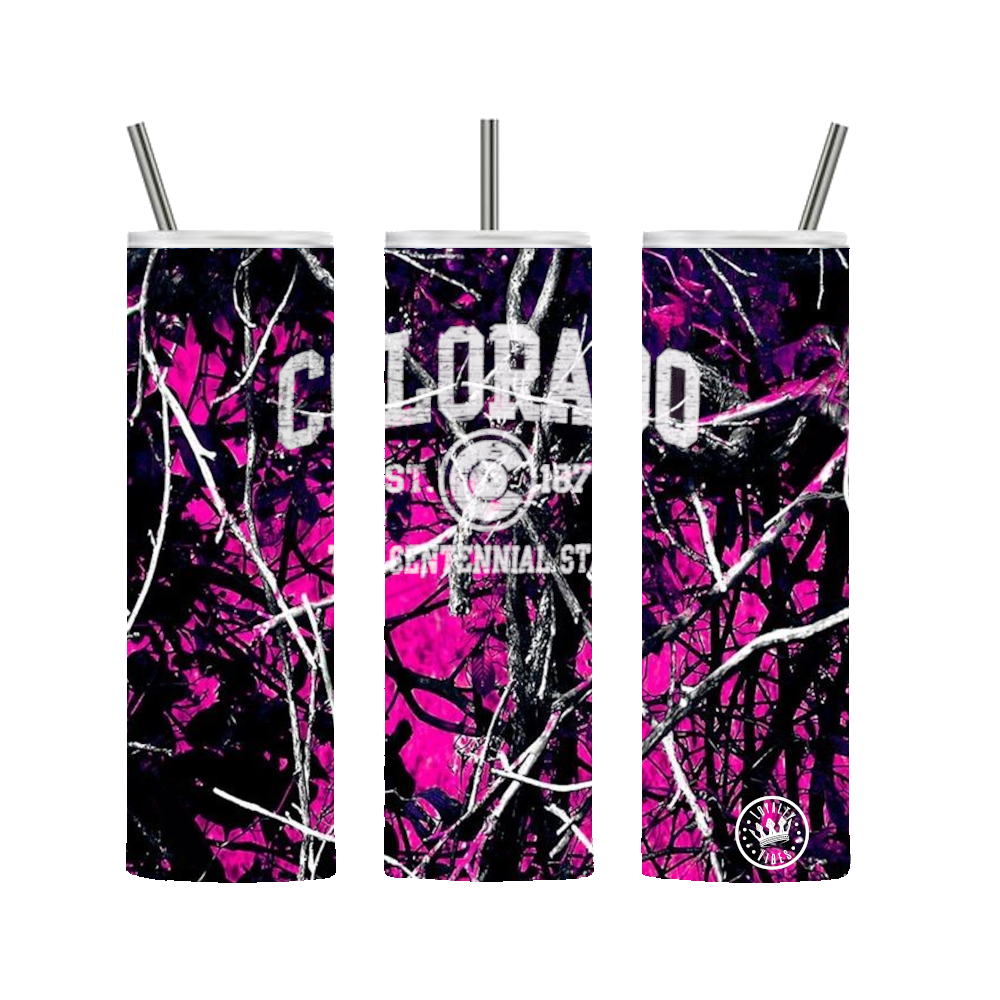 Colorado Tumbler Pink Camo 20 oz. Stainless Steel Loyalty Vibes