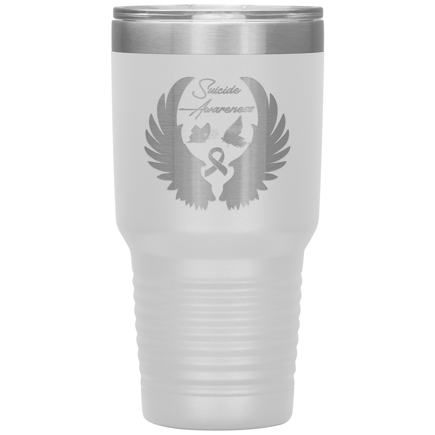 Loyalty Vibes Suicide Awareness Battle Tumbler White