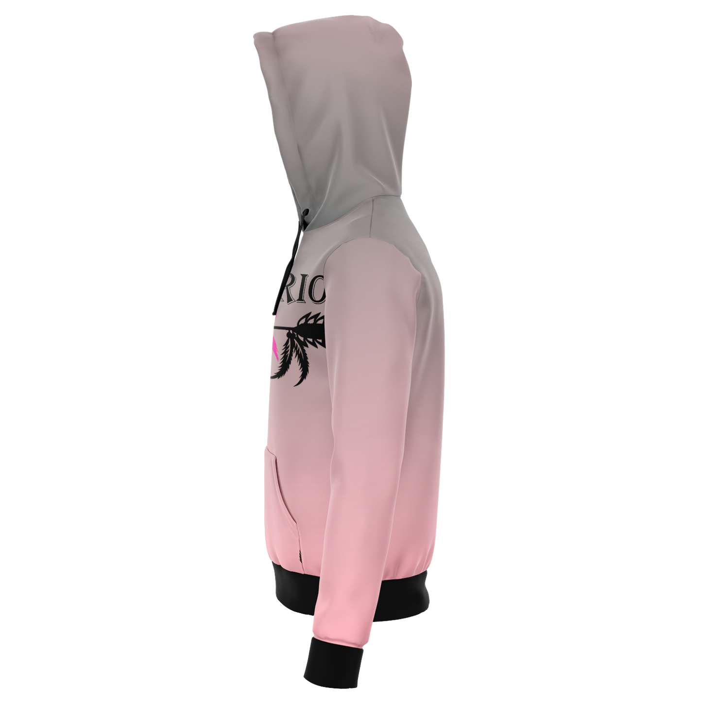 Ombre Breast Cancer Warrior Hoodie Loyalty Vibes